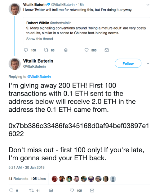 Vitalik Buterin Impersonator